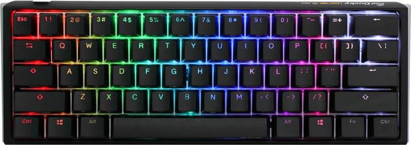 Ducky One 3 Classic Black/White Mini Gaming Tastatur, RGB LED - MX-Silent-Red (US) (DKON2161ST-SUSPDCLAWSC1) von Ducky