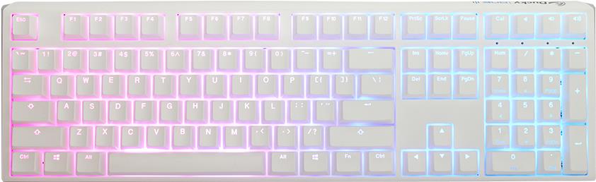 Ducky One 3 Classic Pure White Gaming Tastatur, RGB LED - MX-Blue (US) (DKON2108ST-CUSPDPWWWSC1) von Ducky