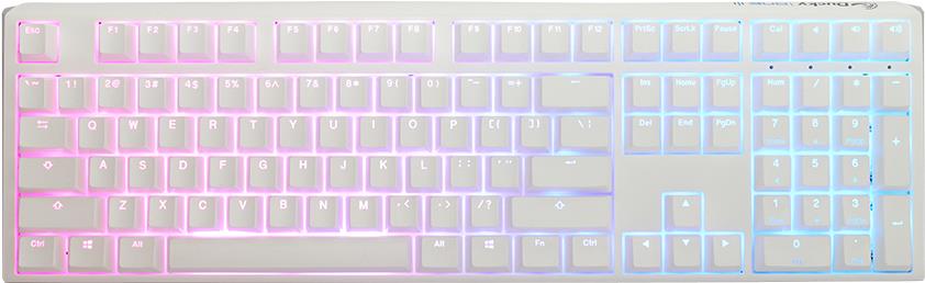 Ducky One 3 Classic Pure White Gaming Tastatur, RGB LED - MX-Red (US) (DKON2108ST-RUSPDPWWWSC1) von Ducky