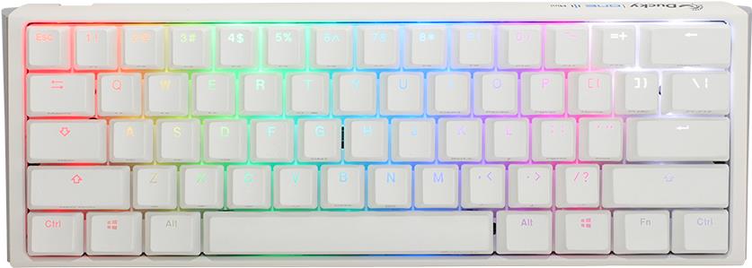 Ducky One 3 Classic Pure White Mini Gaming Tastatur, RGB LED - MX-Red (US) (DKON2161ST-RUSPDPWWWSC1) von Ducky