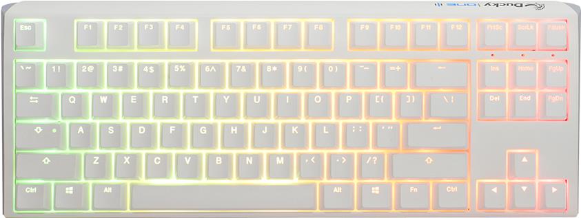 Ducky One 3 Classic Pure White TKL Gaming Tastatur, RGB LED - MX-Red (US) (DKON2187ST-RUSPDPWWWSC1) von Ducky