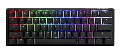 Ducky One 3 Classic schwarz/weiße Mini-Gaming-Tastatur, RGB-LED, MX-Silent-Red (US) von Ducky
