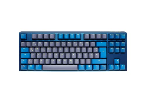 Ducky One 3 Daybreak - Mechanische Gaming Tastatur Deutsches Layout im TKL-Format (80% Keyboard) mit Cherry MX Blue Switches, Hot-Swap-fähig (Kailh-Sockeln) und RGB-Beleuchtung von Ducky