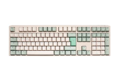 Ducky One 3 Matcha - Mechanische Gaming Tastatur Deutsches Layout im Fullsize-Format mit Cherry MX Black Switches, Hot-Swap-fähig (Kailh-Sockeln) und Abnehmbares Kabel von Ducky