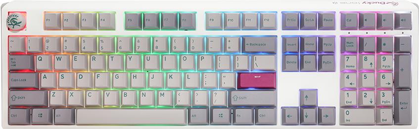Ducky One 3 - Volle Größe (100%) - Kabelgebunden - USB - Mechanischer Switch - RGB-LED - Grau (DKON2108ST-RUSPDMIWHHC2) von Ducky