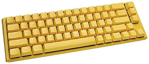 Ducky One 3 Yellow - Mechanische Gaming Tastatur Deutsches Layout im SF-Format (65% Keyboard) mit Cherry MX Red Switches, Hot-Swap-fähig (Kailh-Sockeln) und RGB-Beleuchtung von Ducky