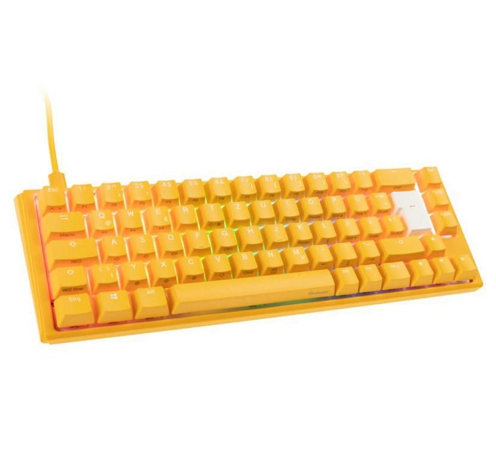 Ducky One 3 Yellow SF Gaming-Tastatur (RGB LED MX-Clear DE-Layout QWERTZ, gelb) von Ducky