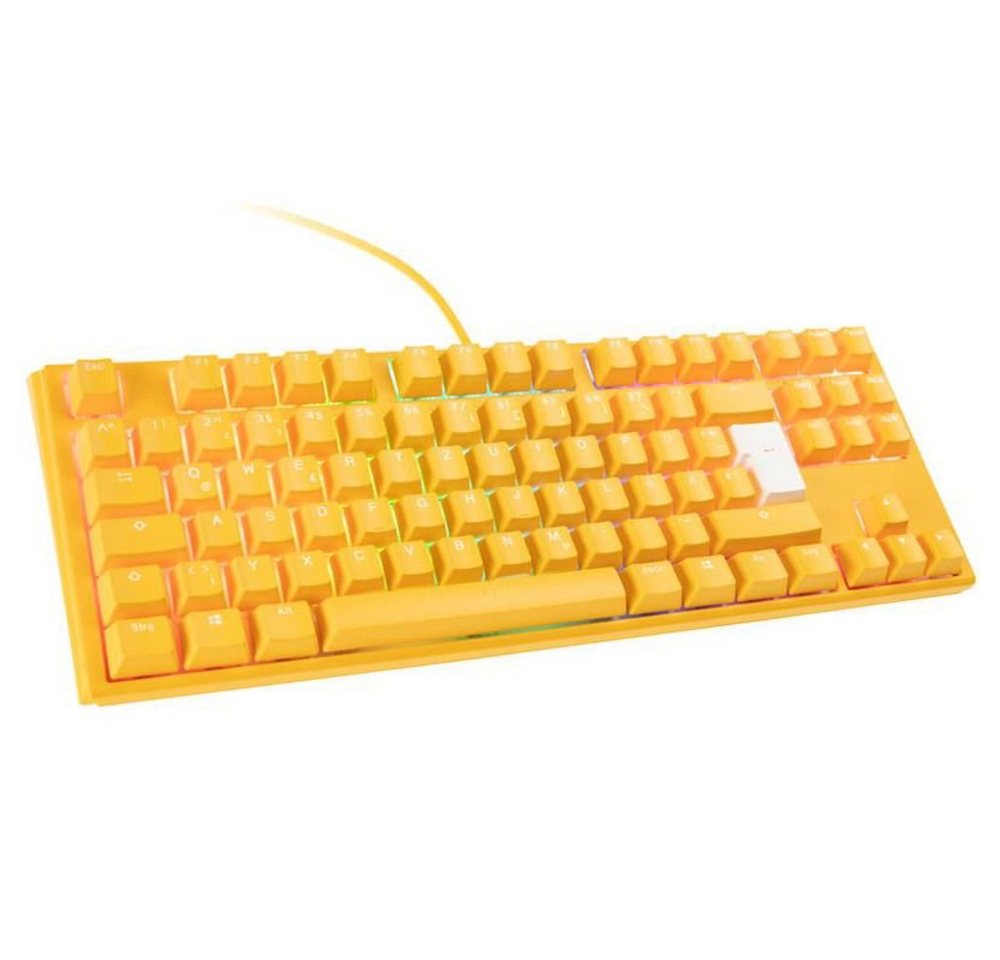 Ducky One 3 Yellow TKL RGB LED MX-Red Gaming-Tastatur (Gelb DE-Layout QWERTZ) von Ducky