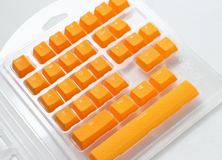 Ducky Rubber Keycap Set, 31 Tasten, Double-Shot, gummiert, für Backlight - orange (DKSA31-USRDYNNO1) von Ducky