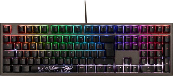 Ducky Shine 7 PBT Gaming Tastatur, MX-Blue, RGB LED - gunmetal (DKSH1808ST-CDEPDAHT1) von Ducky
