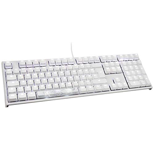 Ducky kompatible ONE 2 White Edition PBT Gaming Tastatur, MX-Speed-Silver, weiße LED - weiß von Ducky