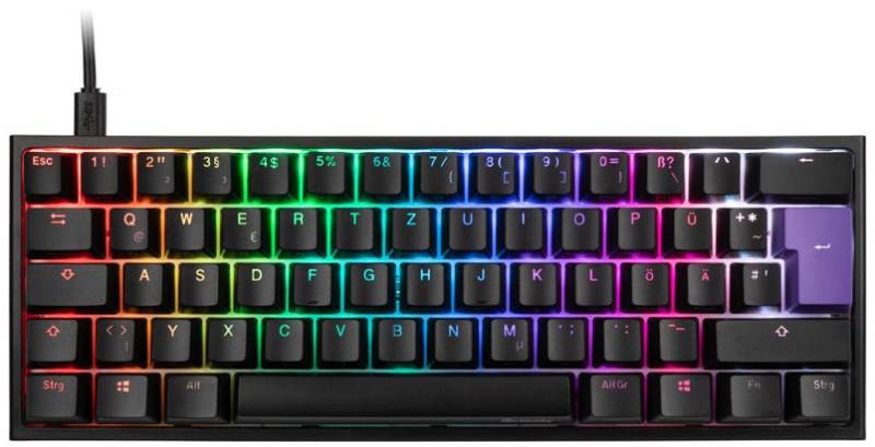 One 2 Mini MX-Red Gaming Tastatur schwarz/weiß von Ducky