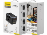 Dudao A35Pro 35W EU / UK / AUS / US / JP 3x USB-C 2x USB-A Reiseadapter - schwarz Dudao A35Pro 35W EU / UK / AUS / US / JP 3x USB-C 2x USB-A Reiseadapter - schwarz von Dudao