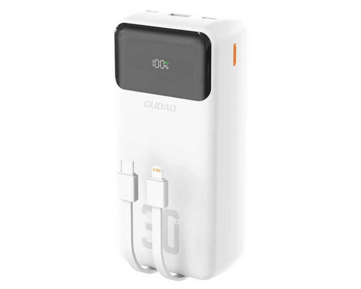 Dudao Dudao K15MAX 30000mAh PD 22.5W Powerbank mit integrierten Kabeln Powerbank Powerbank 30.000 mAh (5 V, 9 V, 12 V, 15 V V), 22,5 W PD & QC Schnellladung, 30000 mAh Kapazität von Dudao