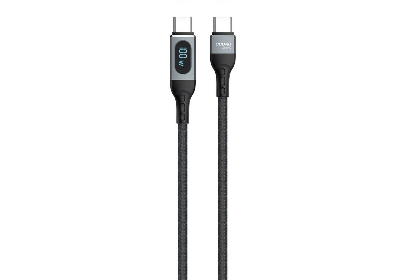 Dudao Ladekabel USB Typ C - USB Typ C Schnellladung PD 100W 1m Schwarz Smartphone-Kabel von Dudao