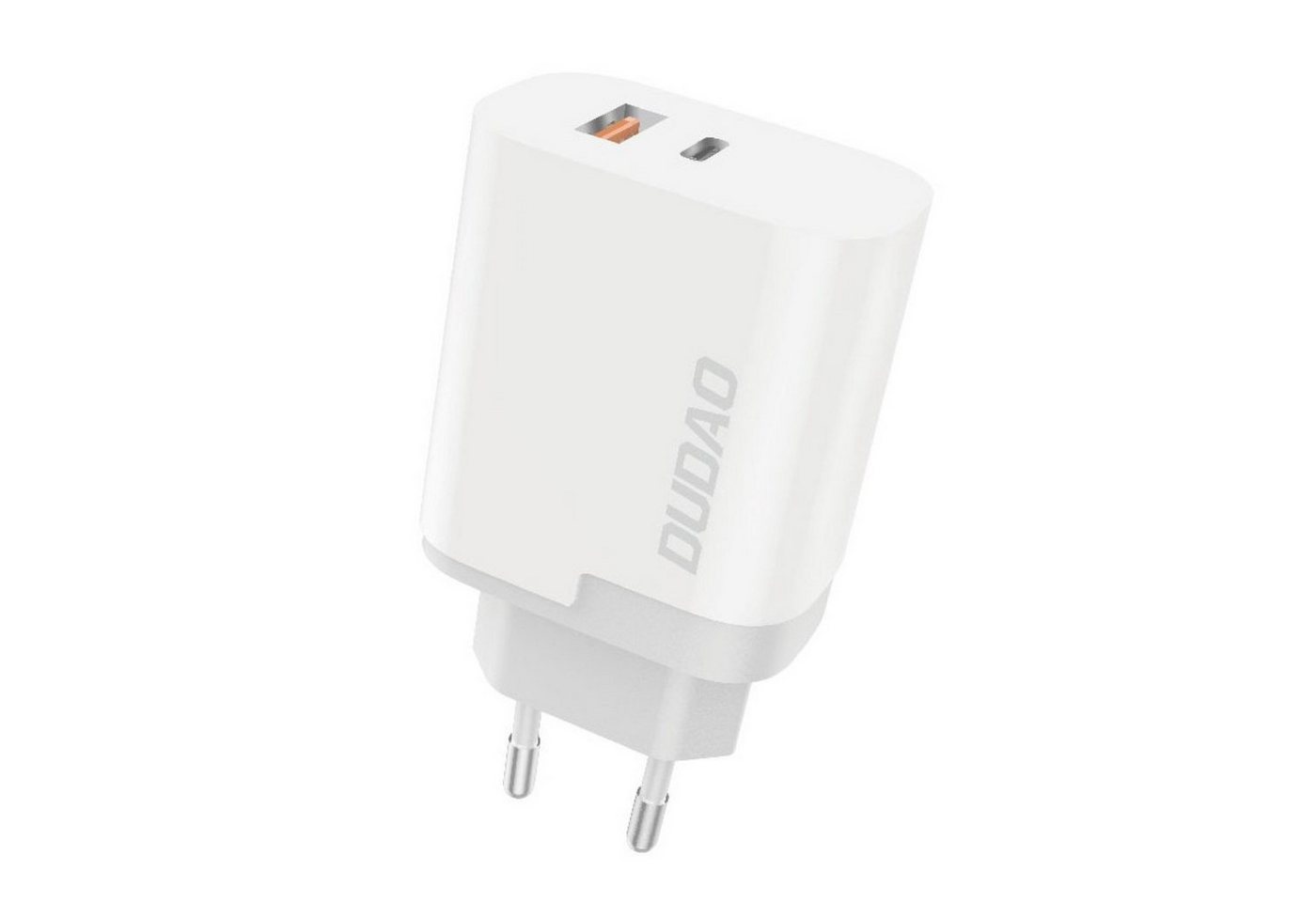 Dudao USB / USB Typ C PD QC 3.0 3A 22,5W Ladegerät weiß Schnelllade-Gerät (1-tlg) von Dudao