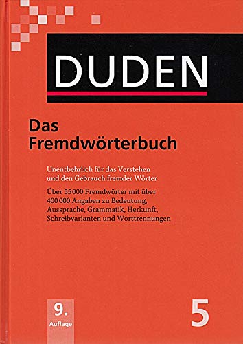 DUDEN 5 - Das Fremdwörterbuch/9783411040599 139x195 mm 1.104 Seiten von Duden Schulbuch Verlag