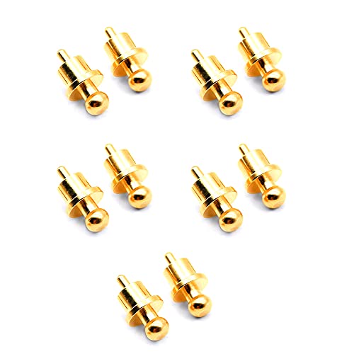 Duendhd 10 Stück Cinch-Stecker, vergoldet, Kurzschluss-Stecker, Phono-Anschluss, Cinch-Stecker, Schutzstecker von Duendhd
