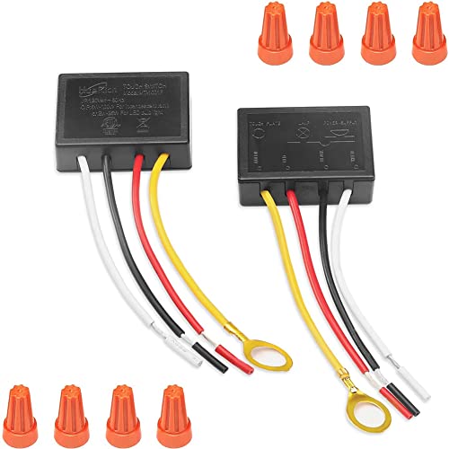 Duendhd Touch Lampen Schalter, Touch Lampen Steuerung Modul für Dimmbare LED, GlüHlampen, Lampen Schalter Kit mit Verdrahtung Kappen von Duendhd