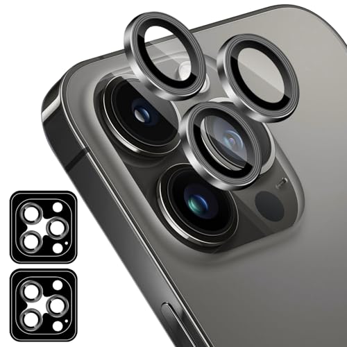 Dufuso 2er-Pack Kamera Schutzfolie für Panzerglas kompatible mit iPhone 15 Pro/iPhone 15 Pro Max Kameraschutz, HD Klar Folie Linse Anti-Staub Kamera Panzerfolie Linse Schutz [Kratzfest, Blasenfrei] von Dufuso
