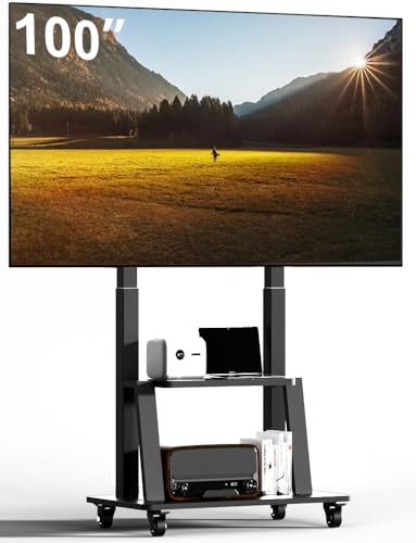 Duiliuu Tv Ständer Rollbar,Fernsehständer mit Rollen, Bodenständer TV Wagen für 50-98 Zoll TV, Höhenverstellbar TV Ständer,Mobiler Tv-Standfüße, Max 100KG, Max Vesa 900x600 Duiliuu Tv Ständer Rollbar,Fernsehständer mit Rollen, Bodenständer TV Wagen für 50-98 Zoll TV, Höhenverstellbar TV Ständer,Mobiler Tv-Standfüße, Max 100KG, Max Vesa 900x600 von Duiliuu