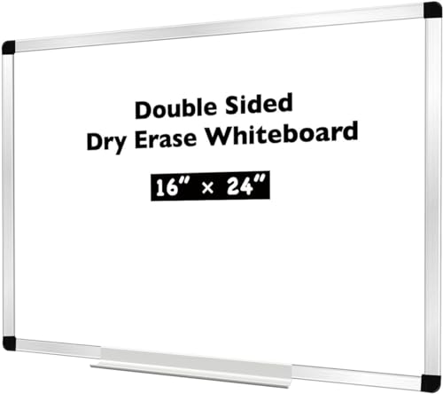 DumanAsen Doppelseitiges Magnetisches Whiteboard, trocken abwischbar Magnettafel mit Aluminiumrahmen, – inkl. 8 Marker, 42cm x 57cm von DumanAsen