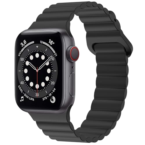 Dumgeo Kompatibel mit Apple Watch Armband 49mm 46mm 45mm 44mm 42mm 41mm 40mm 38mm, Silikon Magnetische Band Kompatibel für Apple Watch Ultra 2 Serie 10 9 8 7 SE 6 5 4 3 2 1 für Herren Damen Dumgeo Kompatibel mit Apple Watch Armband 49mm 46mm 45mm 44mm 42mm 41mm 40mm 38mm, Silikon Magnetische Band Kompatibel für Apple Watch Ultra 2 Serie 10 9 8 7 SE 6 5 4 3 2 1 für Herren Damen von Dumgeo