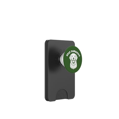 Bleiben Sie pawsitiv lustig Golden Retriever PopSockets PopWallet für MagSafe Bleiben Sie pawsitiv lustig Golden Retriever PopSockets PopWallet für MagSafe von Dumme Kleidung