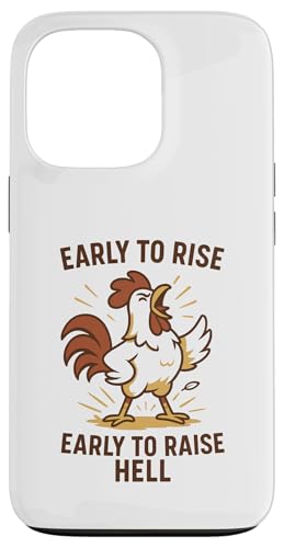 Früh auferstehen, früh, um die Hölle lustiges Huhn zu heben Hülle für iPhone 13 Pro Früh auferstehen, früh, um die Hölle lustiges Huhn zu heben Hülle für iPhone 13 Pro von Dumme Kleidung