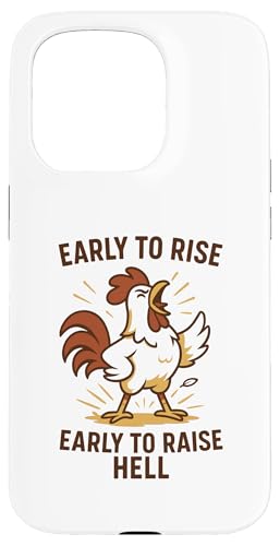 Früh auferstehen, früh, um die Hölle lustiges Huhn zu heben Hülle für iPhone 15 Pro Früh auferstehen, früh, um die Hölle lustiges Huhn zu heben Hülle für iPhone 15 Pro von Dumme Kleidung