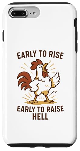 Früh auferstehen, früh, um die Hölle lustiges Huhn zu heben Hülle für iPhone 7 Plus/8 Plus Früh auferstehen, früh, um die Hölle lustiges Huhn zu heben Hülle für iPhone 7 Plus/8 Plus von Dumme Kleidung