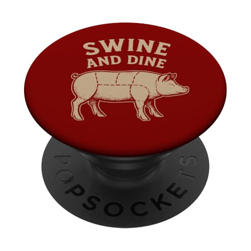 Schweine & deine lustige BBQ Schweinefleisch PopSockets Klebender PopGrip Schweine & deine lustige BBQ Schweinefleisch PopSockets Klebender PopGrip von Dumme Kleidung
