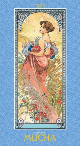 Alfons Mucha - Kalender 2025 - Alpha Edition-Verlag - Kunstkalender mit Kunstwerken des Jugendstil - 33 cm x 60 cm von Dumont Kalenderverlag