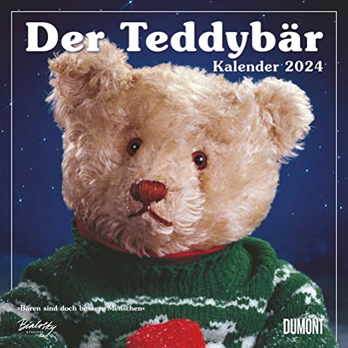 DUMONT Der Teddybär Broschürenkalender 2024, im Format 30 x 30 cm, Monatskalender mit Schulferienterminen, Kinderkalender mit knuddeligen Teedybären von Dumont Kalenderverlag