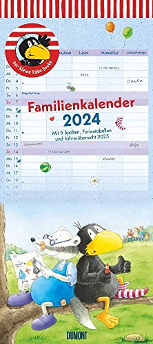 Der kleine Rabe Socke - Familienplaner 2024 für 4 Personen - DUMONT-Verlag - Kalender mit 5 Spalten zum Eintragen - 22 cm x 49,5 cm von Dumont Kalenderverlag