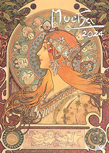 Mucha - Kalender 2024 - DUMONT-Verlag - Kunstkalender - Wandkalender - 50 cm x 70 cm von Dumont Kalenderverlag