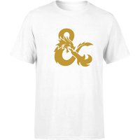 Dungeons & Dragons Ampersand Gold Herren T-Shirt - Weiß - M von Dungeons & Dragons