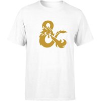 Dungeons & Dragons Ampersand Gold Herren T-Shirt - Weiß - S von Dungeons & Dragons