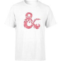 Dungeons & Dragons Ampersand Pink Herren T-Shirt - Weiß - S von Dungeons & Dragons