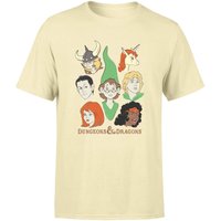 Dungeons & Dragons D&D Cartoon The Party Unisex T-Shirt - Weiß Vintage Wash - M - White Vintage Wash von Dungeons & Dragons