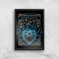 Dungeons & Dragons Monster Manual Giclee Art Print - A2 - Black Frame von Dungeons & Dragons