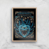 Dungeons & Dragons Monster Manual Giclee Art Print - A2 - Wooden Frame von Dungeons & Dragons
