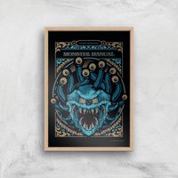 Dungeons & Dragons Monster Manual Giclee Art Print - A3 - Wooden Frame von Dungeons & Dragons