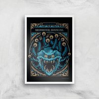 Dungeons & Dragons Monster Manual Giclee Art Print - A4 - White Frame von Dungeons & Dragons