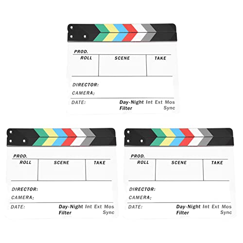 Dunlea 3X Acryl Clapboard Schindel Dry Erase Director Film-Film Board mit Farbe Sticks (Farbe) von Dunlea