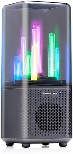 Dunlop Bluetooth Lautsprecher mit Licht – 9 LEDs – 1200 mAh – 218 x 95 x 93 mm – Schwarz Dunlop Bluetooth Lautsprecher mit Licht – 9 LEDs – 1200 mAh – 218 x 95 x 93 mm – Schwarz von Dunlop Automotive