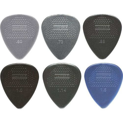 JIM DUNLOP Plektrum Max Grip Schachtel mit 216, Multicolor, nylon von Dunlop