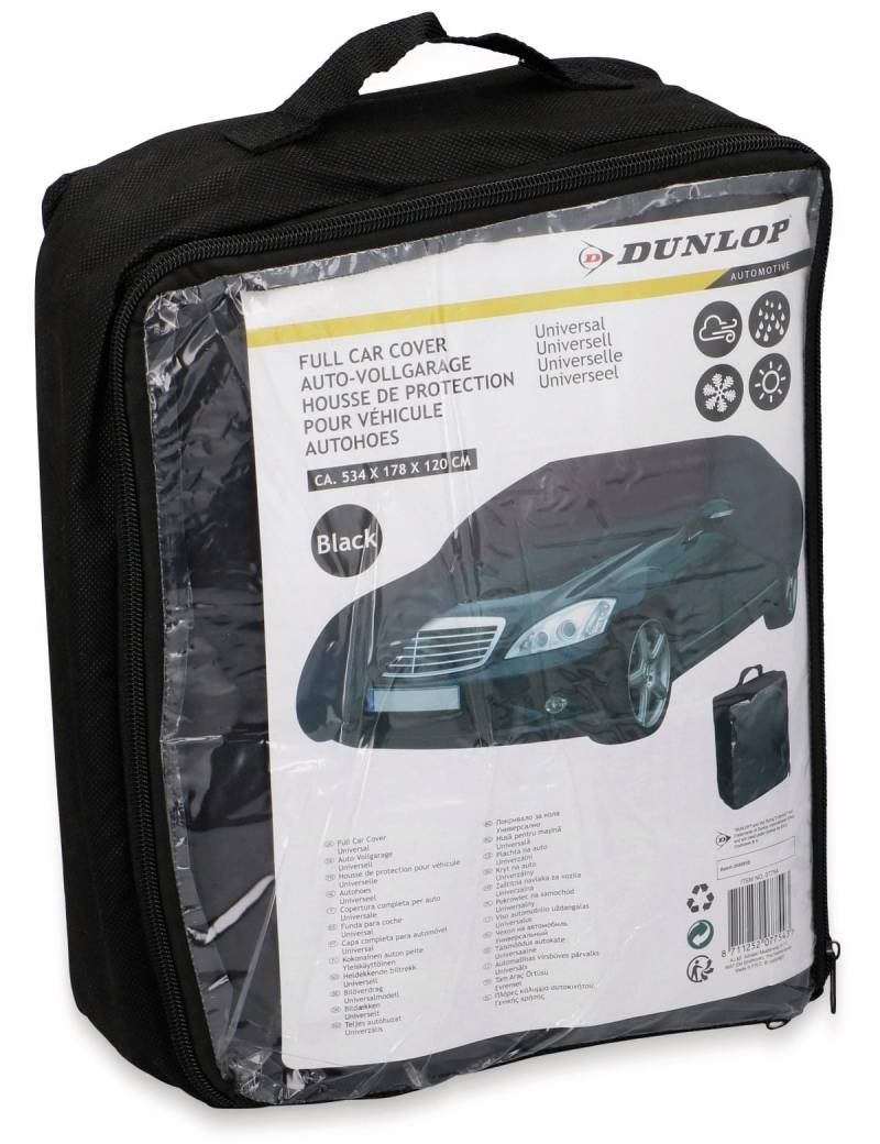 DUNLOP Auto-Vollgarage Universal, 534x178x120 cm, schwarz von Dunlop