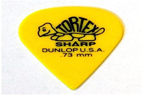Dunlop 412 Plektren TORTEX SHARP Big Pack gelb 0.73 mm von Dunlop