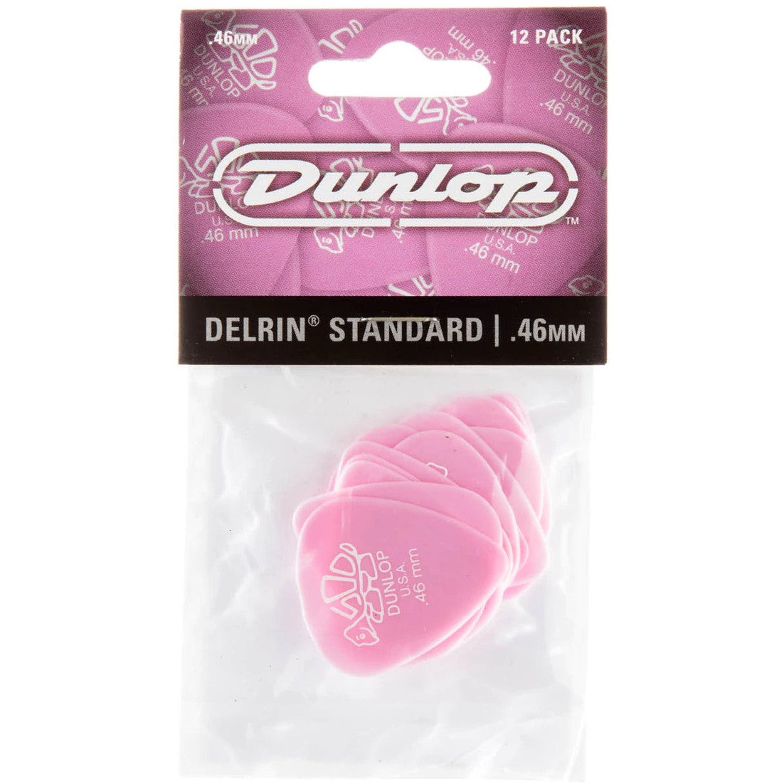 Dunlop 41P046 Delrin 500 Pick 0.46 mm Plectrums (Pack of 12) von Dunlop